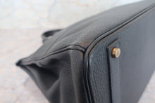 将图片加载到图库查看器,HERMES BIRKIN 40 Togo leather Black 〇W刻印 Hand bag 700110043