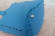 Load image into Gallery viewer, HERMES PICOTIN LOCK PM Clemence leather Blue zanzibar A Engraving Hand bag 700110157