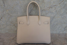 Load image into Gallery viewer, HERMES BIRKIN 30 Togo leather Craie A Engraving Hand bag 700070176