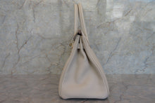 Load image into Gallery viewer, HERMES BIRKIN 30 Togo leather Craie A Engraving Hand bag 700070176
