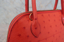 將圖片載入圖庫檢視器 HERMES/エルメス ボリード27 オーストリッチ ルージュ □B刻印 ショルダーバッグ 800060122