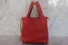 Load image into Gallery viewer, HERMES PICOTIN LOCK PM Clemence leather Sanguine □O Engraving Hand bag 700100103