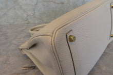 Load image into Gallery viewer, HERMES BIRKIN 30 Togo leather Craie A Engraving Hand bag 700070176