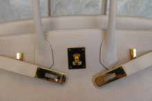Load image into Gallery viewer, HERMES BIRKIN 30 Togo leather Craie A Engraving Hand bag 700070176