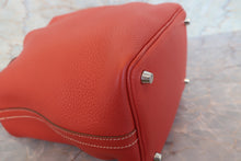 Load image into Gallery viewer, HERMES PICOTIN LOCK PM Clemence leather Sanguine □O Engraving Hand bag 700100103