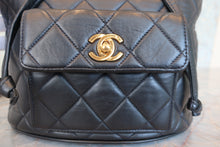 画像をギャラリービューアに読み込む, CHANEL/シャネル マトラッセチェーンリュック ラムスキン ネイビー/ゴールド金具 リュック 800070098