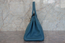Load image into Gallery viewer, HERMES BIRKIN 30 Clemence leather Blue jean □M Engraving Hand bag 700100127