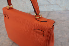 画像をギャラリービューアに読み込む, HERMES/エルメス ケリー25 トゴ オレンジ □K刻印 ショルダーバッグ 800040151