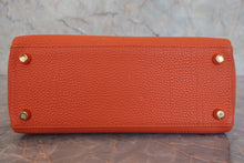 画像をギャラリービューアに読み込む, HERMES/エルメス ケリー25 トゴ オレンジ □K刻印 ショルダーバッグ 800040151