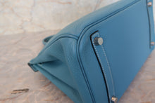 Load image into Gallery viewer, HERMES BIRKIN 30 Clemence leather Blue jean □M Engraving Hand bag 700100127