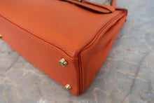 画像をギャラリービューアに読み込む, HERMES/エルメス ケリー25 トゴ オレンジ □K刻印 ショルダーバッグ 800040151