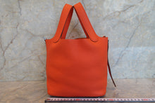 将图片加载到图库查看器,HERMES PICOTIN LOCK PM Clemence leather Feu A刻印 Hand bag 700100200