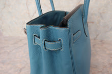 Load image into Gallery viewer, HERMES BIRKIN 30 Clemence leather Blue jean □M Engraving Hand bag 700100127