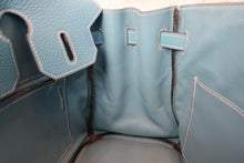 Load image into Gallery viewer, HERMES BIRKIN 30 Clemence leather Blue jean □M Engraving Hand bag 700100127