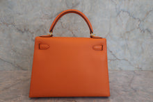 画像をギャラリービューアに読み込む, HERMES/エルメス ケリー28 ヴォーエプソン オレンジ □J刻印 ショルダーバッグ 800020027