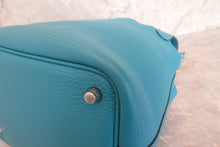 將圖片載入圖庫檢視器 HERMES/エルメス ピコタンロックPM トリヨンクレマンス ターコイズ □R刻印 ハンドバッグ 600120081