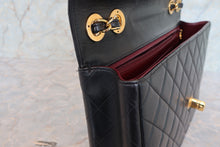 Load image into Gallery viewer, CHANEL Medium Matelasse single flap chain shoulder bag Lambskin Black/Gold hadware Shoulder bag 700070307