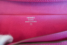 Load image into Gallery viewer, HERMES  Bearn Soufflet Crocodile Alligator Rose Sherazard □Q Engraving Wallet 400050183