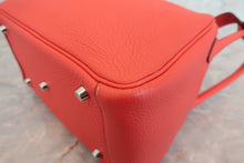 Load image into Gallery viewer, HERMES LINDY 26 Clemence leather Rouge pivoine T Engraving Shoulder bag 700020027