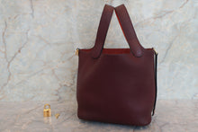 画像をギャラリービューアに読み込む, HERMES/エルメス ピコタンロックエクラPM トリヨンクレマンス/ヴォースイフト プルーン/オレンジポピー T刻印 ハンドバッグ 700110161