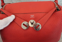 Load image into Gallery viewer, HERMES LINDY 26 Clemence leather Rouge pivoine T Engraving Shoulder bag 700020027
