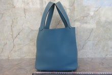 画像をギャラリービューアに読み込む, HERMES/エルメス ピコタンロックMM トリヨンクレマンス ブルージーン □M刻印 ハンドバッグ 700100150