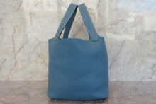 画像をギャラリービューアに読み込む, HERMES/エルメス ピコタンロックMM トリヨンクレマンス ブルージーン □M刻印 ハンドバッグ 700100150