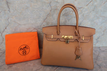 Load image into Gallery viewer, HERMES BIRKIN 30 Graine Couchevel leather Natural 〇X Engraving Hand bag 700040150