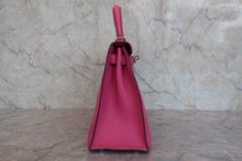 Load image into Gallery viewer, HERMES KELLY 28 Chevre myzore goatskim Fuschia pink □J Engraving Shoulder bag 800040161