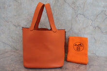 將圖片載入圖庫檢視器 HERMES/エルメス ピコタンMM トリヨンクレマンス オレンジ ハンドバッグ 800060141