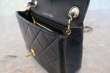 Load image into Gallery viewer, CHANEL Mini matelasse chain shoulder bag Lambskin Black/White/Gold hadware Shoulder bag 700100077