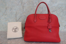 将图片加载到图库查看器,HERMES BOLIDE 35 Clemence leather Rouge garance □I刻印 Hand bag 700120219