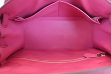 Load image into Gallery viewer, HERMES KELLY 28 Chevre myzore goatskim Fuschia pink □J Engraving Shoulder bag 800040161