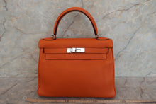 將圖片載入圖庫檢視器 HERMES/エルメス ケリー28 トリヨンクレマンス オレンジ □H刻印 ショルダーバッグ 700030093