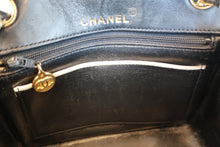 Load image into Gallery viewer, CHANEL Mini matelasse chain shoulder bag Lambskin Black/White/Gold hadware Shoulder bag 700100077