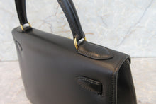 画像をギャラリービューアに読み込む, HERMES/エルメス ケリー28 ボックスカーフ ブラック 〇T刻印 ショルダーバッグ 700030274