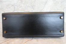 画像をギャラリービューアに読み込む, HERMES/エルメス ケリー28 ボックスカーフ ブラック 〇T刻印 ショルダーバッグ 700030274