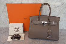 画像をギャラリービューアに読み込む, HERMES/エルメス バーキン30 トゴ エトゥープ □Q刻印 ハンドバッグ 700100133