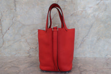 Load image into Gallery viewer, HERMES PICOTIN LOCK PM Clemence leather Rouge tomate A Engraving Hand bag 700110151