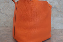 將圖片載入圖庫檢視器 HERMES/エルメス ピコタンMM トリヨンクレマンス オレンジ ハンドバッグ 800060141