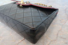 Load image into Gallery viewer, CHANEL Matelasse By color chain shoulder bag Lambskin Black/Red/Gold hadware Shoulder bag 700100093