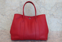 将图片加载到图库查看器,HERMES GARDEN PARTY PM Negonda leather Rouge casaque □Q刻印 Tote bag 800080197