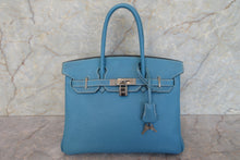 画像をギャラリービューアに読み込む, HERMES/エルメス バーキン30 トゴ ブルージーン □H刻印 ハンドバッグ 700100076