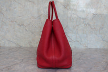 将图片加载到图库查看器,HERMES GARDEN PARTY PM Negonda leather Rouge casaque □Q刻印 Tote bag 800080197