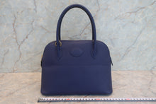 画像をギャラリービューアに読み込む, HERMES/エルメス ボリード27 ヴォーエプソン ブルーアンクル D刻印 ハンドバッグ 700120240