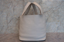 Load image into Gallery viewer, HERMES PICOTIN LOCK GM Clemence leather Pearl gray □O Engraving Hand bag 700030190