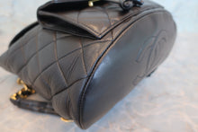 Load image into Gallery viewer, CHANEL Matelasse chain back pack Lambskin Black/Gold hadware Back pack 700090056