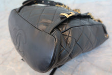 Load image into Gallery viewer, CHANEL Matelasse chain back pack Lambskin Black/Gold hadware Back pack 700090056