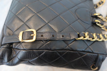 Load image into Gallery viewer, CHANEL Matelasse chain back pack Lambskin Black/Gold hadware Back pack 700090056