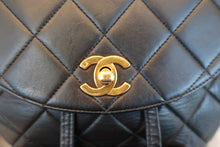 Load image into Gallery viewer, CHANEL Matelasse chain back pack Lambskin Black/Gold hadware Back pack 700090056
